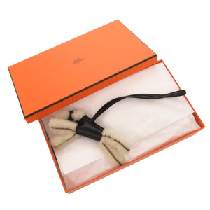 未使用 エルメス バディ ムートン アニューミロ ブラック Z刻印(2021年製) バッグチャーム 黒 1642 【中古】 HERMES