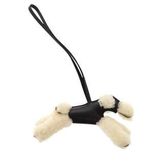 未使用 エルメス バディ ムートン アニューミロ ブラック Z刻印(2021年製) バッグチャーム 黒 1642 【中古】 HERMES