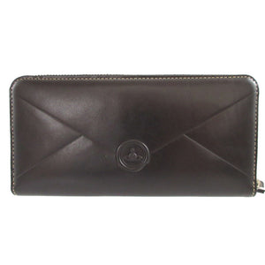 未使用 ヴィヴィアンウエストウッド エンベロープ オーブ柄 レザー ブラック 黒 ラウンドファスナー長財布 財布 1655【中古】Vivienne Westwood