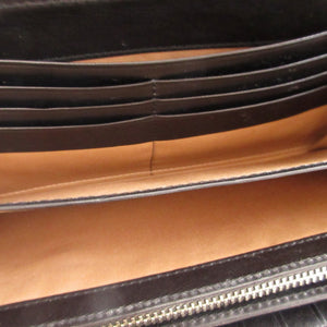 未使用 ヴィヴィアンウエストウッド エンベロープ オーブ柄 レザー ブラック 黒 ラウンドファスナー長財布 財布 1655【中古】Vivienne Westwood