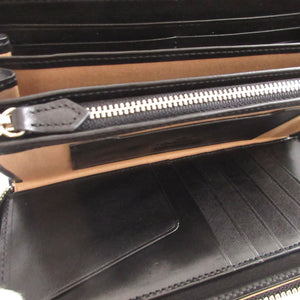 未使用 ヴィヴィアンウエストウッド エンベロープ オーブ柄 レザー ブラック 黒 ラウンドファスナー長財布 財布 1655【中古】Vivienne Westwood