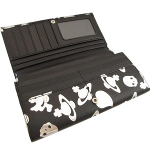 新品同様 ヴィヴィアンウエストウッド オーブ柄 ハート レザー ブラック 黒 シルバー 2つ折り長財布 財布 1660【中古】Vivienne Westwood