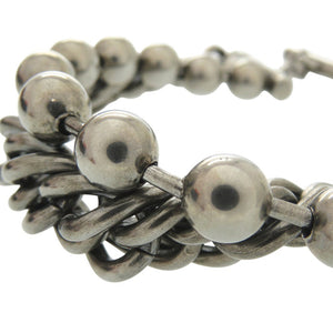 美品 アレキサンダーワン ボールチェーンブレスレット T字留め具 メタル シルバー 1666【中古】Alexander Wang