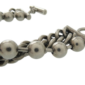 美品 アレキサンダーワン ボールチェーンブレスレット T字留め具 メタル シルバー 1666【中古】Alexander Wang