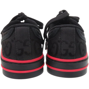 未使用品 グッチ シェリーライン テニス1977 21.5cm 629242 H9H70 1072 GGキャンバス ブラック 黒 スニーカー 1680【中古】GUCCI