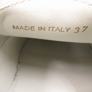 新品同様 プラダ パンチングレザー 24cm レースアップ 1E492N レザー ホワイト 白 スニーカー 1681【中古】PRADA