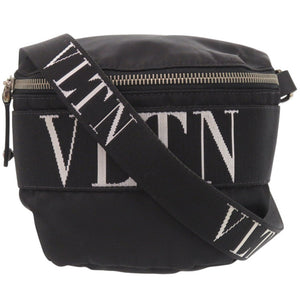 美品 ヴァレンティノ ガラヴァーニ VLTN ナイロン ブラック ショルダーバッグ 黒 1689【中古】Valentino Garavani