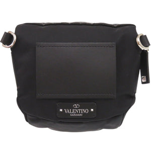 美品 ヴァレンティノ ガラヴァーニ VLTN ナイロン ブラック ショルダーバッグ 黒 1689【中古】Valentino Garavani