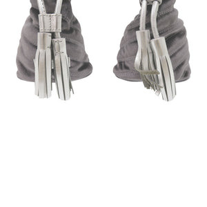 新品同様 ハンティングワールド ベロア シルバー ショルダーバッグ 1699【中古】HUNTING WORLD