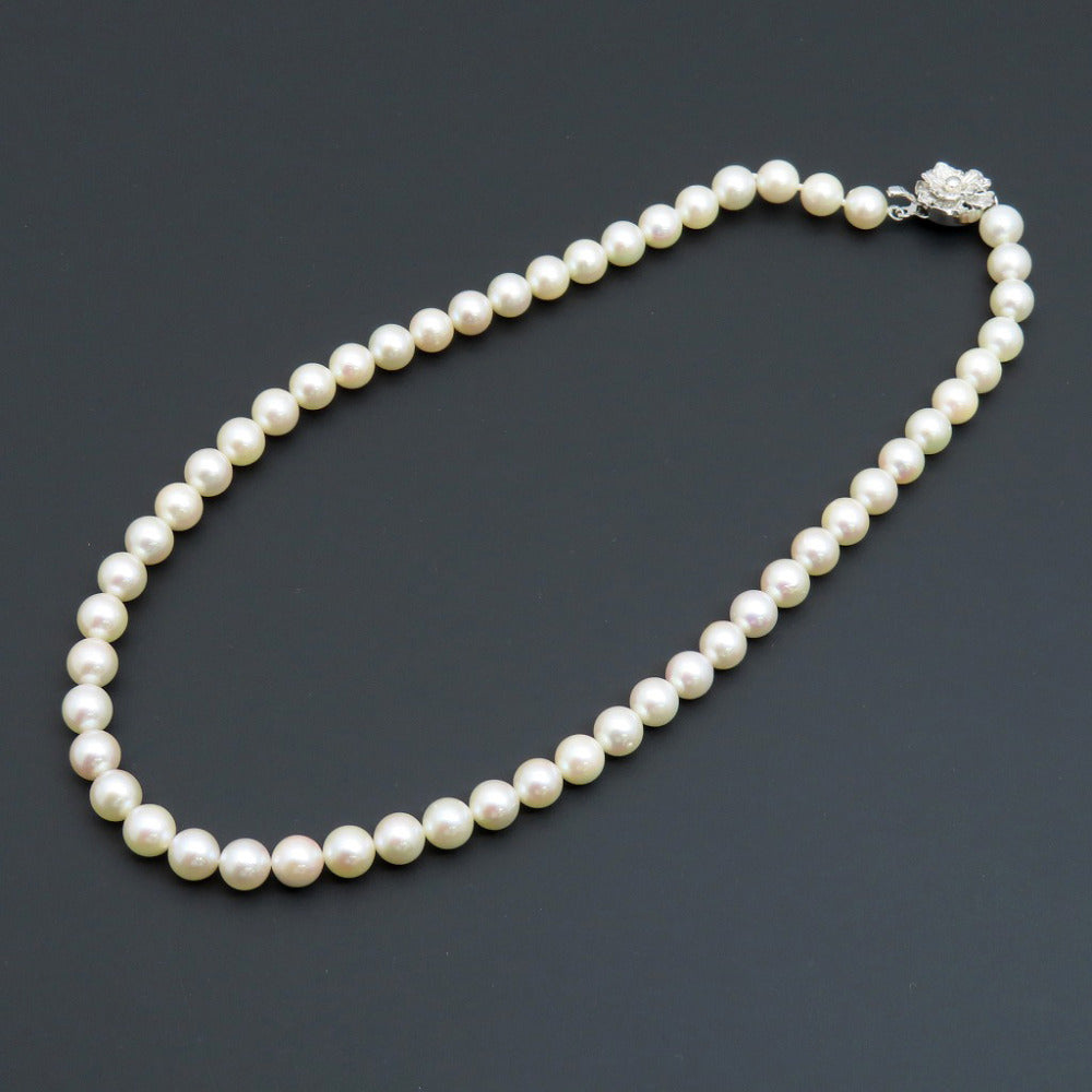 新品同様 アコヤ真珠 8mm ネックレス パール / シルバー アクセサリー ジュエリー 1701【中古】レディース