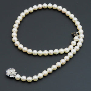 新品同様 アコヤ真珠 8mm ネックレス パール / シルバー アクセサリー ジュエリー 1701【中古】レディース