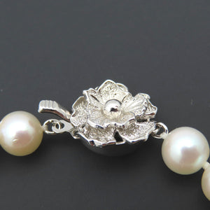 新品同様 アコヤ真珠 8mm ネックレス パール / シルバー アクセサリー ジュエリー 1701【中古】レディース