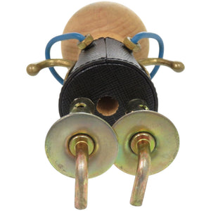 プラダ ロボット レザー ウッド メタル ブラック 黒 キーホルダー 1707【中古】PRADA