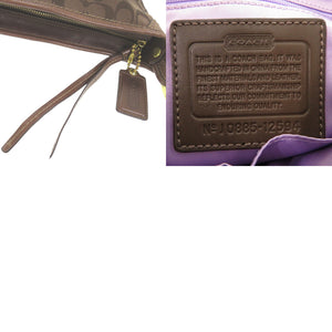 コーチ キャンバス ブラウン ショルダーバッグ 茶 0009【中古】COACH