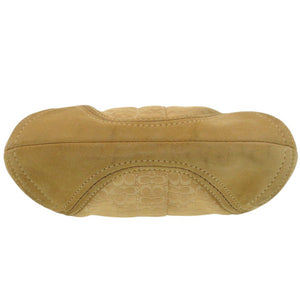 美品 コーチ マイクロシグネチャー ショルダーバッグ ミニワンショルダーバッグ セミショルダー 肩掛け キャンバス スウェード イエローベージュ 0010【中古】COACH