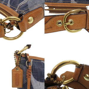 美品 コーチ シグネチャー デニム ワンショルダーバッグ ショルダーバッグ F12190 レザー ブルー 0011【中古】COACH