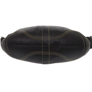 美品 コーチ レザー ブラック ワンショルダーバッグ 黒 0015【中古】COACH