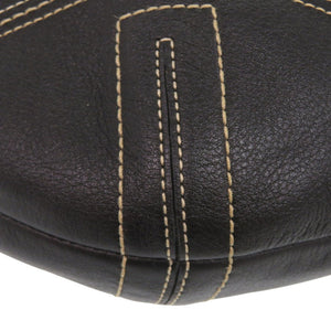 美品 コーチ レザー ブラック ワンショルダーバッグ 黒 0015【中古】COACH