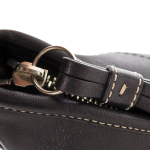 美品 コーチ レザー ブラック ワンショルダーバッグ 黒 0015【中古】COACH