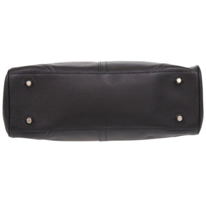 美品 コーチ レザー ブラック ハンドバッグ 黒 0016【中古】COACH