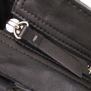 美品 コーチ レザー ブラック ハンドバッグ 黒 0016【中古】COACH