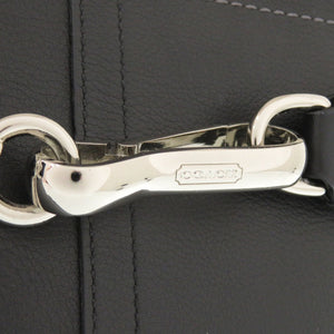 美品 コーチ レザー ブラック ハンドバッグ 黒 0016【中古】COACH