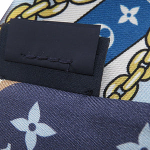 美品 ルイ ヴィトン バンドーBB LV ボウ M96174 シルク ブルー スカーフ LV 0022【中古】LOUIS VUITTON