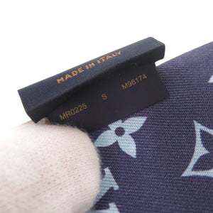 美品 ルイ ヴィトン バンドーBB LV ボウ M96174 シルク ブルー スカーフ LV 0022【中古】LOUIS VUITTON