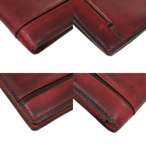 美品 ベルルッティ ガスパール レザー レッドブラウン 赤茶 二つ折り財布 0024【中古】BERLUTI