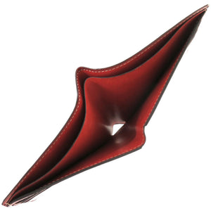 美品 ベルルッティ ガスパール レザー レッドブラウン 赤茶 二つ折り財布 0024【中古】BERLUTI