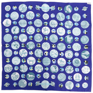 新品同様 エルメス カレH65 ポワ ド ソワ Pois de Soie シルク マルチカラー スカーフ 0042【中古】HERMES