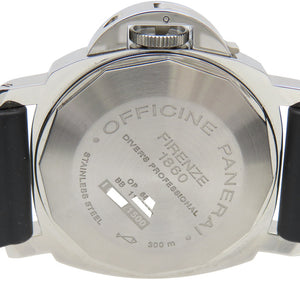 美品 オフィチーネ パネライ ルミノール サブマーシブル PAM01024 自動巻き 腕時計 SS/ラバー ブラック 黒文字盤 0051【中古】OFFICINE PANERAI メンズ