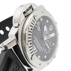 美品 オフィチーネ パネライ ルミノール サブマーシブル PAM01024 自動巻き 腕時計 SS/ラバー ブラック 黒文字盤 0051【中古】OFFICINE PANERAI メンズ