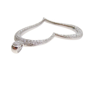 美品 ハートモチーフ ダイヤ D2.00ct K18WG ペンダント トップ 8.1g ネックレストップ ホワイトゴールド ダイヤモンド ジュエリー 0052【中古】