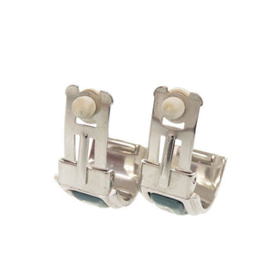 美品 エルメス エマイユ イルカ メタル シルバー イヤリング 0069【中古】HERMES