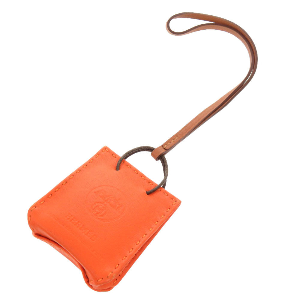 美品 エルメス サック オランジュアニューミロ オレンジ バッグチャーム 0074 【中古】 HERMES