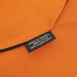美品 エルメス ロサンジュ シルク オレンジ スカーフ 0082【中古】HERMES