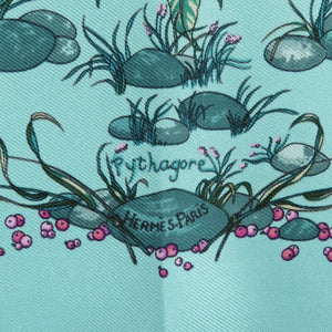 新品同様 エルメス カレ45 pythagore ピタゴラス シルク マルチカラー スカーフ 0086【中古】HERMES