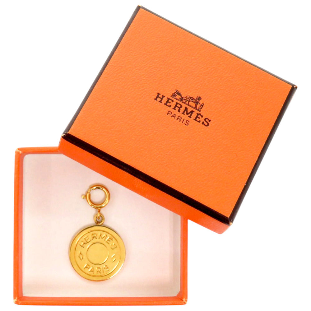 美品 エルメス セリエ メタル ゴールド 金 ペンダントトップ 0094【中古】HERMES