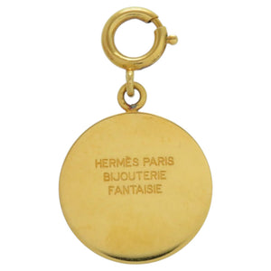 美品 エルメス セリエ メタル ゴールド 金 ペンダントトップ 0094【中古】HERMES