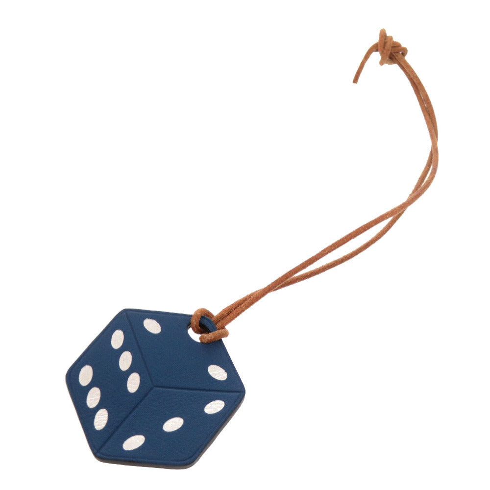 新品同様 エルメス サイコロ ダイス 大阪ヒルトン限定 ヴォースイフト ブルーブライトン バッグチャーム 0096 【中古】 HERMES