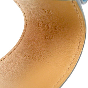 美品 エルメス エラン ヴォースイフト メタル ブルージーン 青 B刻印 バングル 0100【中古】HERMES