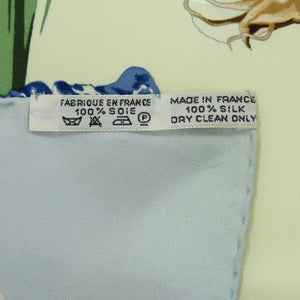 エルメス カレ90 王妃のターバン TURBANS DES REINES シルク サックスブルー スカーフ 0101 【中古】 HERMES