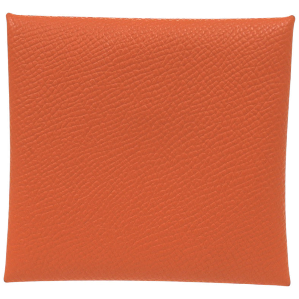 美品 エルメス バスティア ヴォーエプソン フー 橙 □R刻印 コインケース 財布 0102【中古】HERMES