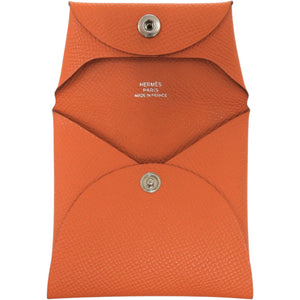 美品 エルメス バスティア ヴォーエプソン フー 橙 □R刻印 コインケース 財布 0102【中古】HERMES