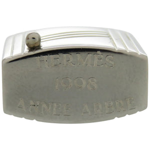 美品 エルメス ペンダントトップ ANNEE ARBRE 1998 樹液 カデナ メタル シルバー キーホルダー 0105【中古】HERMES