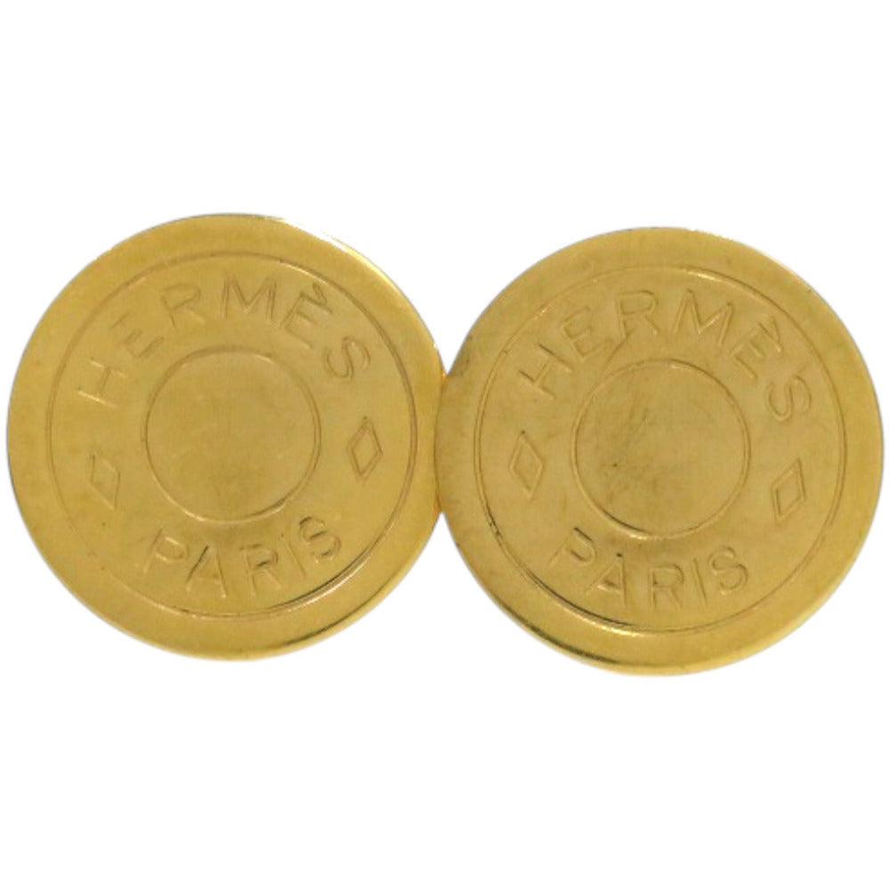 エルメス セリエ メタル ゴールド 金 イヤリング 0155【中古】HERMES