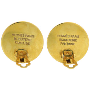 エルメス セリエ メタル ゴールド 金 イヤリング 0155【中古】HERMES
