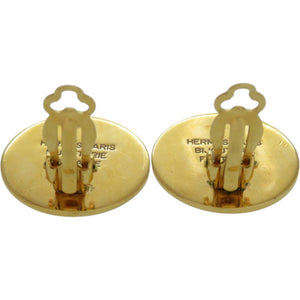 エルメス セリエ メタル ゴールド 金 イヤリング 0155【中古】HERMES