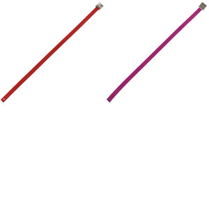 新品同様 エルメス ドゥブルトゥール アンフィニ メドール レザー メタル オレンジ 紫 バイカラー ブレスレット 0160【中古】HERMES